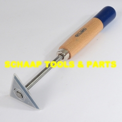 Verfkrabber extra gehard staal met gelakt houten handvat 6 cm lengte 26 cm | 1009370